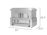 Outdoor Kitchen Platinum 33 In. Countertop Pizza Oven