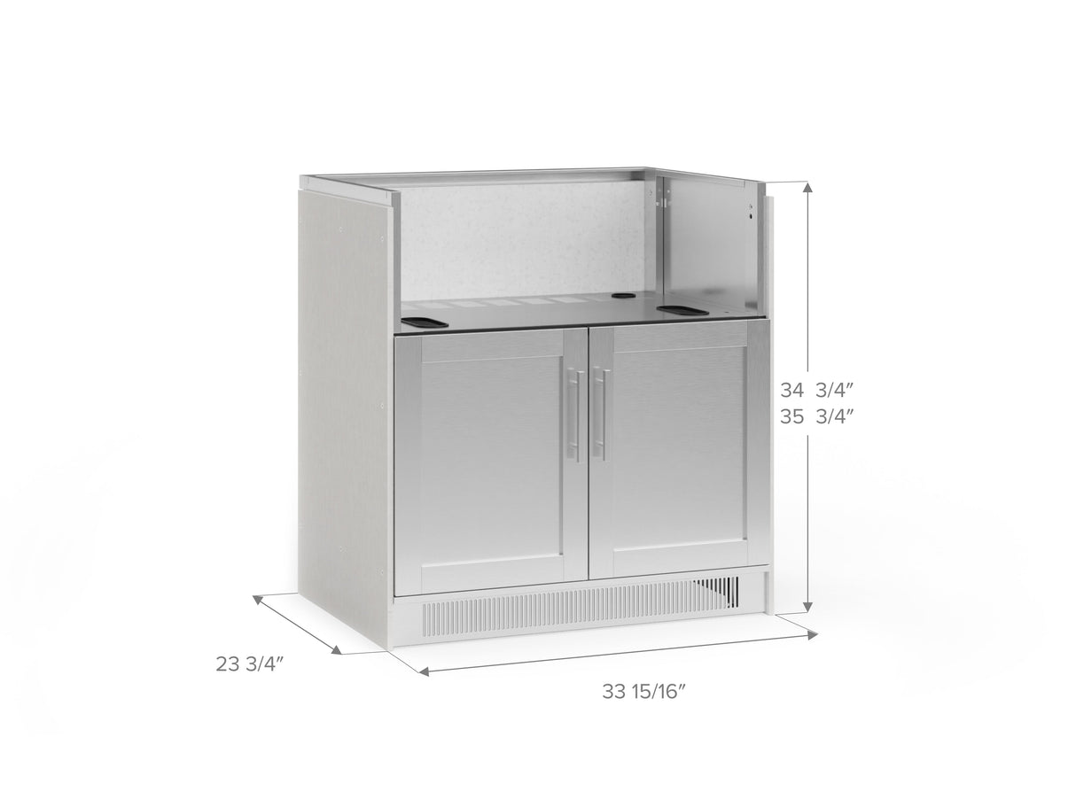 Outdoor Kitchen Signature Series 2 Piece Cabinet Set with Grill Cabinet