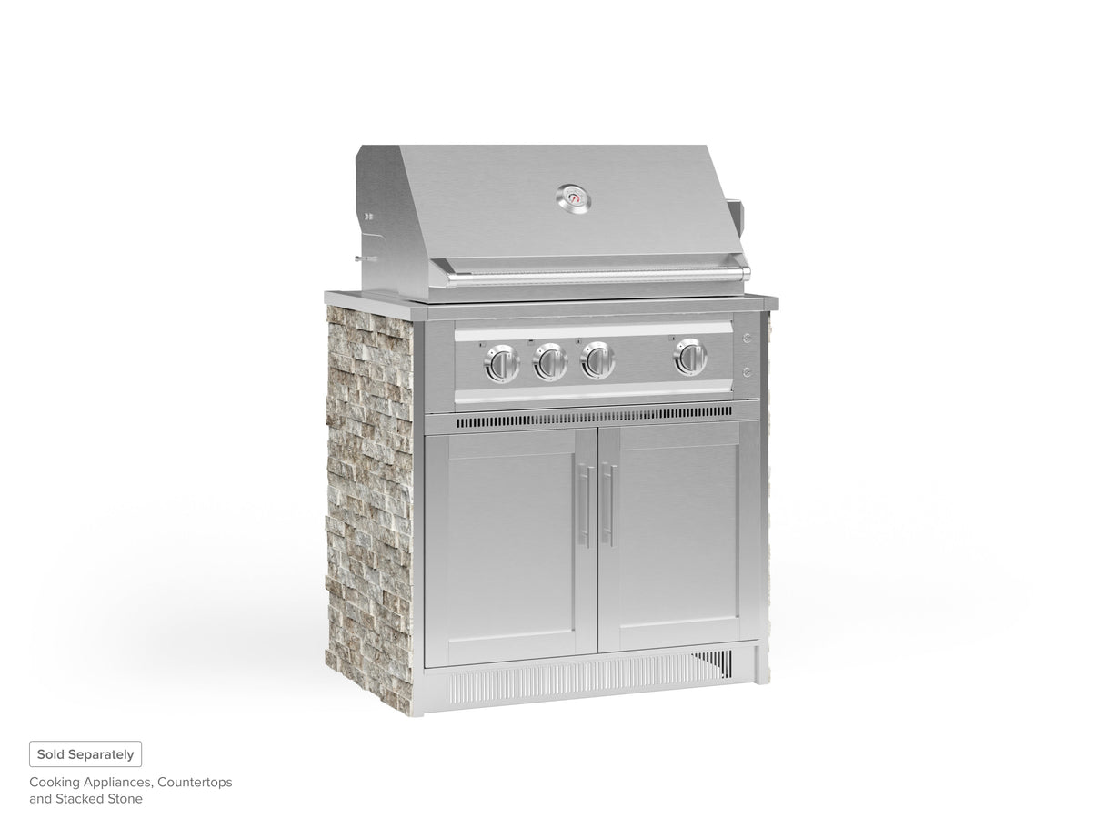 Outdoor Kitchen Signature Series 2 Piece Cabinet Set with Grill Cabinet