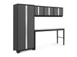 Bold Series 5 Piece Cabinet Set with Multi-Use Locker, Wall Cabinet, and Workbench