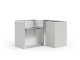 Outdoor Kitchen Signature Series 4 Piece L Shape Cabinet Set with Grill Cabinet