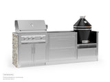 Outdoor Kitchen Signature Series 4 Piece Cabinet Set 3 Drawer, Kamado and Grill Cabinet