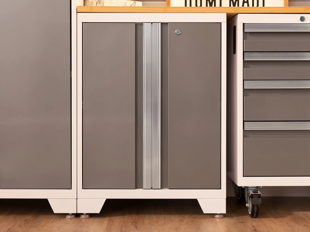 Bold Series 7 Piece Cabinet Set with Tool, Base, Wall Cabinets and 30 In. Lockers