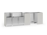 Outdoor Kitchen Signature Series 6 Piece Cabinet Set with Dual Side Burner and Grill Cabinet