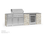 Outdoor Kitchen Signature Series 6 Piece Cabinet Set with Dual Side Burner and Grill Cabinet