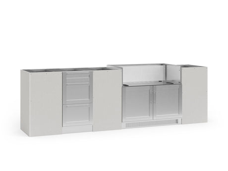 Outdoor Kitchen Signature Series 6 Piece Cabinet Set with 3 Drawer and Grill Cabinet