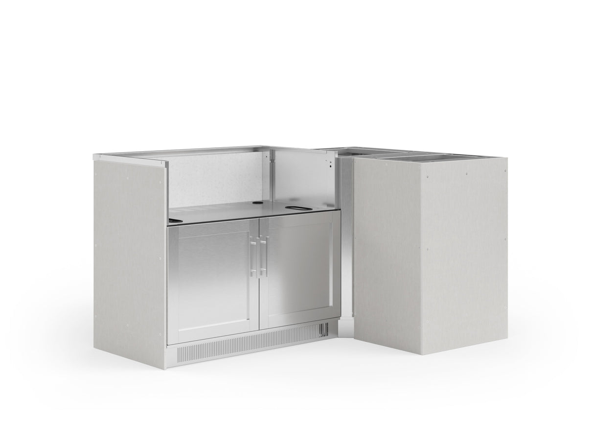 Outdoor Kitchen Signature Series 4 Piece L Shape Cabinet Set with Grill Cabinet