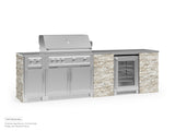 Outdoor Kitchen Signature Series 6 Piece Cabinet Set with Dual Side Burner and Grill Cabinet