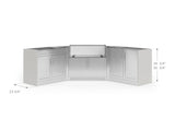 Outdoor Kitchen Signature Series 6 Piece U Shape Cabinet Set with 2 Door, Bar and Grill Cabinet