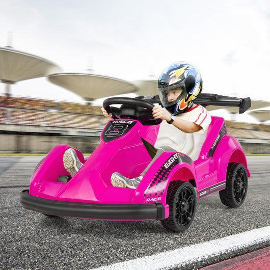 6V Kids Ride On Go Cart with Remote Control and Safety Belt-Pink