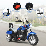 6V 3 Wheel Kids Motorcycle-Blue