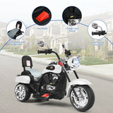 6V 3 Wheel Kids Motorcycle-White