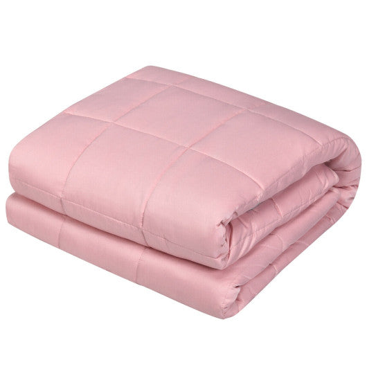 60 x80 Inch 15lbs Premium Cooling Heavy Weighted Blanket-Pink