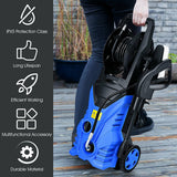 1800W 2030PSI Electric Pressure Washer Cleaner with Hose Reel-Blue