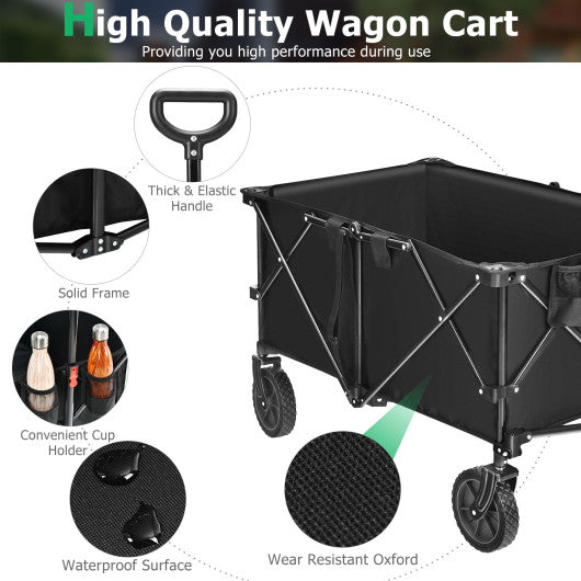 Outdoor Utility Garden Trolley Buggy -Black