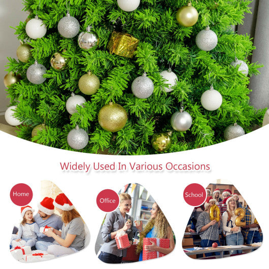 Snow Flocked Artificial Christmas Tree with Metal Stand-4.5 ft