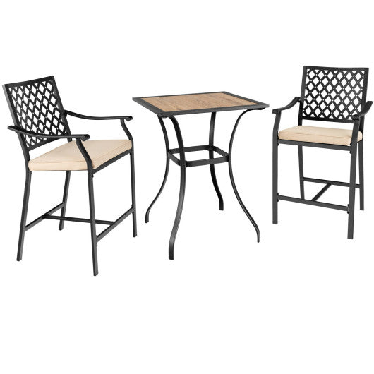 Patio Square Bar Table for Garden Backyard