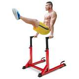 Adjustable Dip Bar with 10 Height Levels-Red