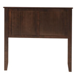Solid Wood Flat Panel Headboard for Twin-size Bed-Brown