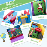 5-in-1 Inflatable Bounce Castle without Blower