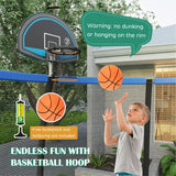 8/10 Feet Recreational Trampoline with Basketball Hoop-10 ft