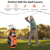 10.5 Inch Golf Stand Bag with 14 Way Dividers and 7 Zippered Pockets-Orange