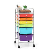 6 Drawers Rolling Storage Cart Organizer-Multicolor