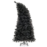 6/7 FT Artificial Christmas Tree with Bendable Top Section and Warm Light-6 FT