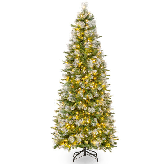 6/7.5/9 FT Artificial Christmas Tree with Warm-White LED Lights-S