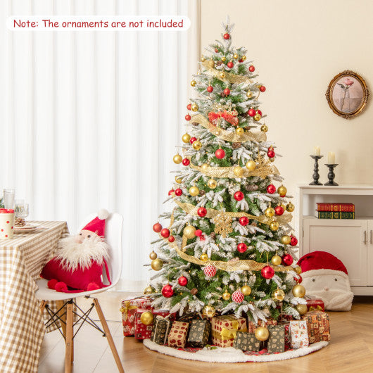 6/7.5/9 FT Pre-Lit Artificial Christmas Tree with 765/1135/1871 Tips and 280/470/690 Warm-White LED Lights-S