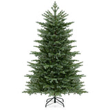 5/6/7 Feet Artificial Christmas Tree with 1426/2116/3156 Lush PVC and 200/300/400 Warm White LED Lights-M