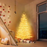 6 Feet Artificial Xmas Tree with 383 PE Branch Tips and 300 LED Lights