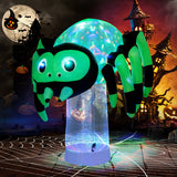 6 Feet Halloween Inflatable Spider with 3 Color Rotating Light