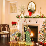 6 Feet Pre-Lit Nativity Scene Set with 240 Warm White LED Lights