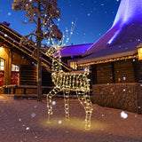 6 FT Pre-Lit Christmas Reindeer with 300 Warm White LED Lights and Zip Ties
