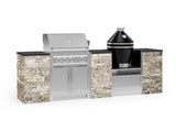 Outdoor Kitchen Signature Series 9 Piece Cabinet Set with Kamado, Platinum Grill and Grill Cabinet