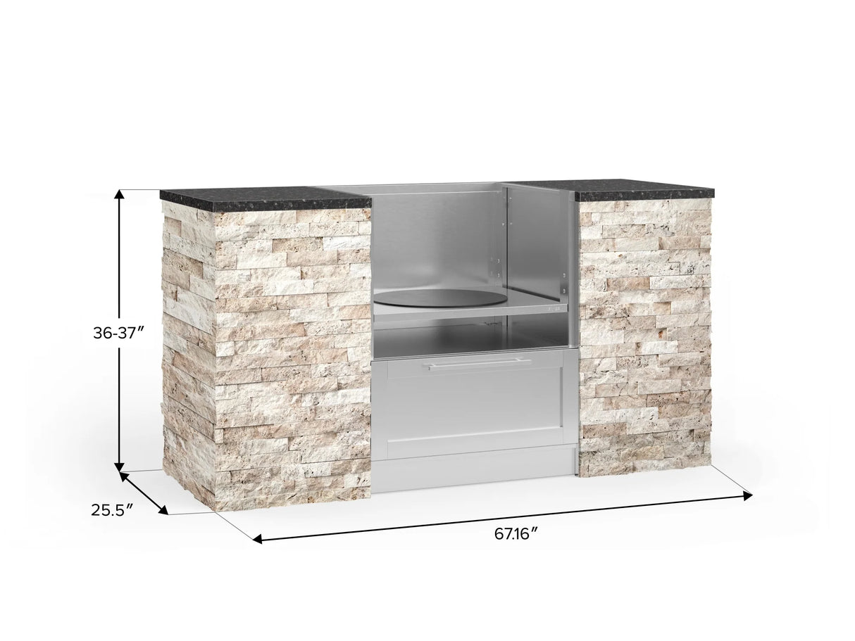 Outdoor Kitchen Signature Series 6 Piece Cabinet Set with Kamado Cabinet