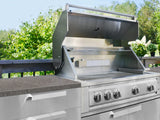 Outdoor Kitchen Stainless-Steel 5 Piece Cabinet Set with with 3-Drawer, Bar, Grill Cabinet, Platinum Grill and Countertop