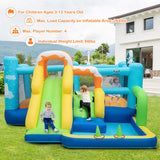 7-in-1 Kids Inflatable Bounce House with Jumping Area without Blower