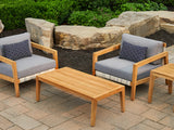 Lakeside 6 Seater Chat Set with Coffee Table and Side Table