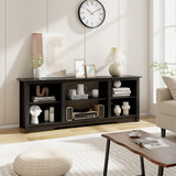 70 Inch TV Stand for up to 75 Inch Flat Screen TVs with Adjustable Shelves-Black