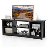 70 Inch TV Stand for up to 75 Inch Flat Screen TVs with Adjustable Shelves-Black