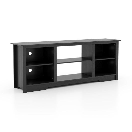 70 Inch TV Stand for up to 75 Inch Flat Screen TVs with Adjustable Shelves-Black