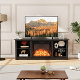 70 Inch TV Stand for up to 75 Inch Flat Screen TVs with Adjustable Shelves-Black