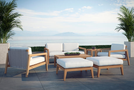 Lakeside 6 Seater Chat Set with Coffee Table and Side Table