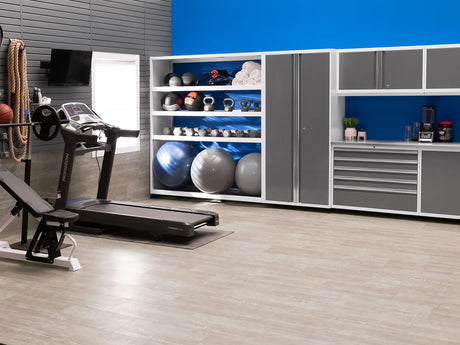Pro Series 5 Piece Cabinet Set with Wall, Tool Cabinet, Locker and 84 In. Workbench