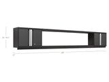 Bold Series 3 Piece Cabinet Set with Wall Cabinets and 72 In. Display Shelf