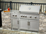 Outdoor Kitchen Signature Series 6 Piece Cabinet Set with Kamado Cabinet