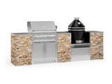 Outdoor Kitchen Signature Series 9 Piece Cabinet Set with Kamado, Platinum Grill and Grill Cabinet