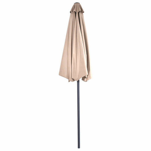 9Ft Patio Bistro Half Round Umbrella -Beige